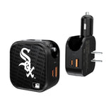 Chicago White Sox Blackletter 2 in 1 USB A/C Charger