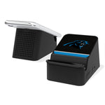 Carolina Panthers Stripe Wireless Charging Station and Bluetooth Speaker-0