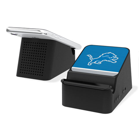 Detroit Lions Stripe Wireless Charging Station and Bluetooth Speaker-0