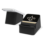 New Orleans Saints Stripe Wireless Charging Station and Bluetooth Speaker-0