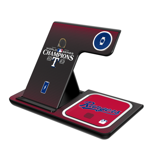 Texas Rangers 2023 MLB World Series 3 in 1 Charging Station-0
