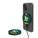 Oakland Athletics Stripe 10-Watt Wireless Magnetic Charger