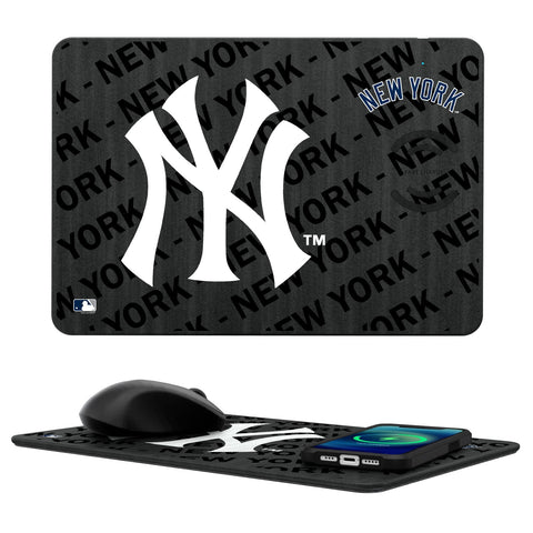 New York Yankees Tilt 15-Watt Wireless Charger and Mouse Pad