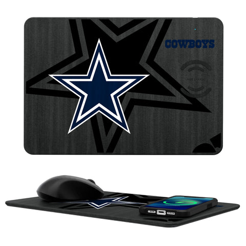 Dallas Cowboys Tilt 15-Watt Wireless Charger and Mouse Pad-0