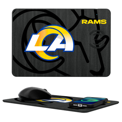 Los Angeles Rams Tilt 15-Watt Wireless Charger and Mouse Pad-0