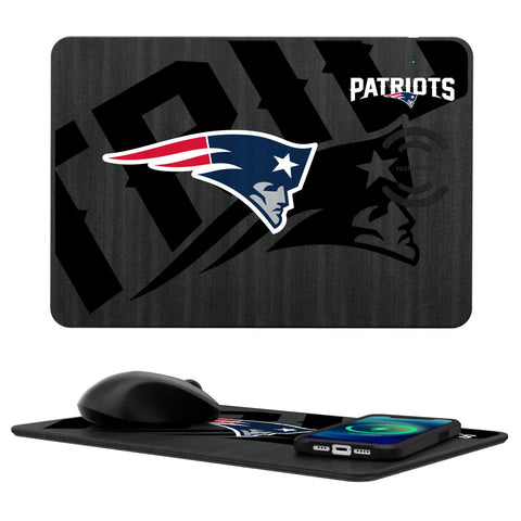 New England Patriots Tilt 15-Watt Wireless Charger and Mouse Pad-0