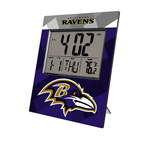 Baltimore Ravens Color Block Wall Clock-0