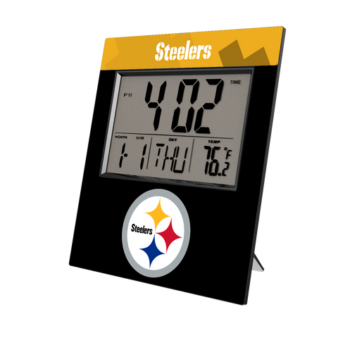 Pittsburgh Steelers Color Block Wall Clock-0