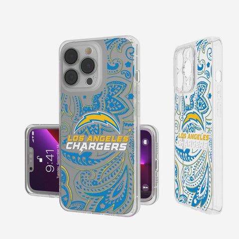 Los Angeles Chargers Paisley Clear Case-0