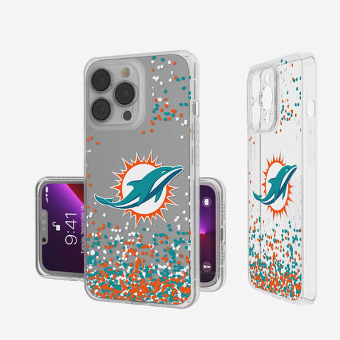 Miami Dolphins Confetti Clear Case-0