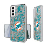 Miami Dolphins Paisley Clear Case-1