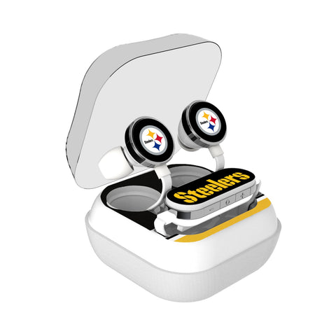 Pittsburgh Steelers Stripe Wireless Earbuds-0