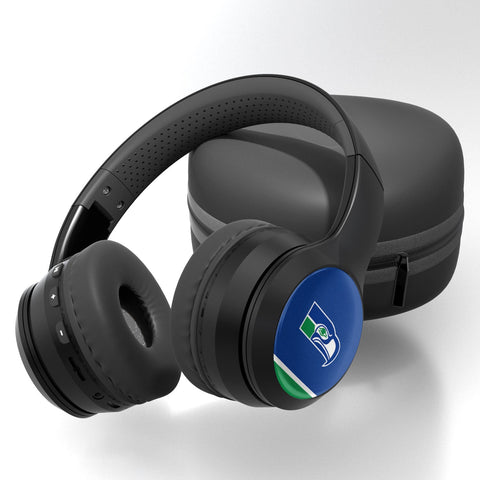 Seattle Seahawks Stripe Wireless Over-Ear Bluetooth Headphones-0
