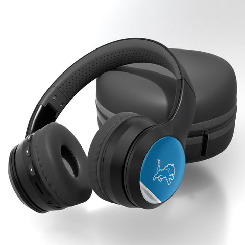 Detroit Lions Stripe Wireless Over-Ear Bluetooth Headphones-0