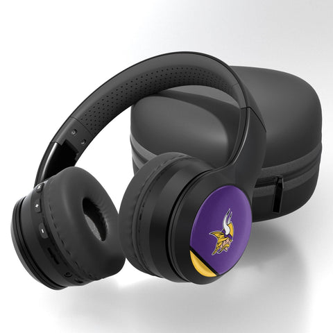 Minnesota Vikings Stripe Wireless Over-Ear Bluetooth Headphones-0