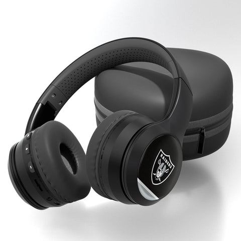 Las Vegas Raiders Stripe Wireless Over-Ear Bluetooth Headphones-0