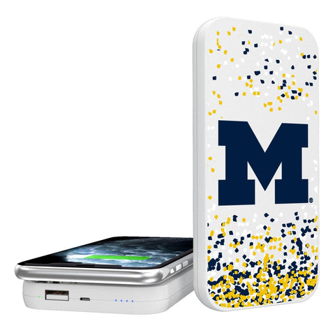Michigan Wolverines Confetti 5000mAh Portable Wireless Charger-0