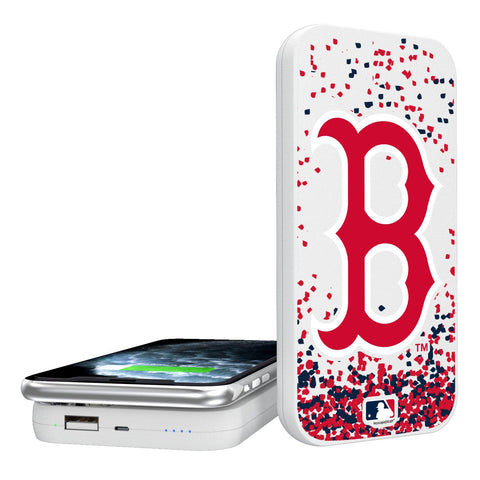 Boston Red Sox Confetti 5000mAh Portable Wireless Charger
