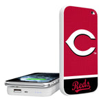 Cincinnati Reds Solid Wordmark 5000mAh Portable Wireless Charger