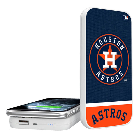 Houston Astros Solid Wordmark 5000mAh Portable Wireless Charger