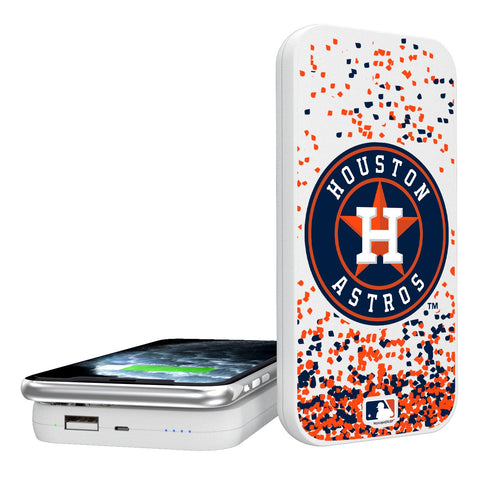 Houston Astros Confetti 5000mAh Portable Wireless Charger