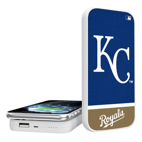 Kansas Royals Solid Wordmark 5000mAh Portable Wireless Charger