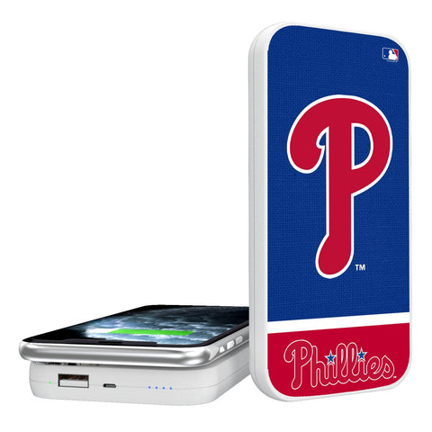 Philadelphia Phillies Solid Wordmark 5000mAh Portable Wireless Charger