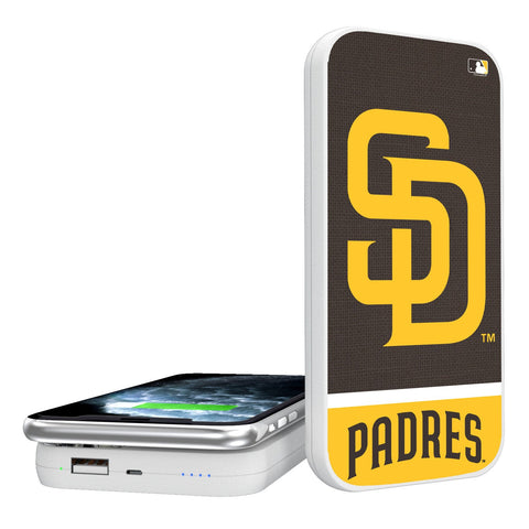 San Diego Padres Solid Wordmark 5000mAh Portable Wireless Charger