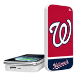 Washington Nationals Solid Wordmark 5000mAh Portable Wireless Charger