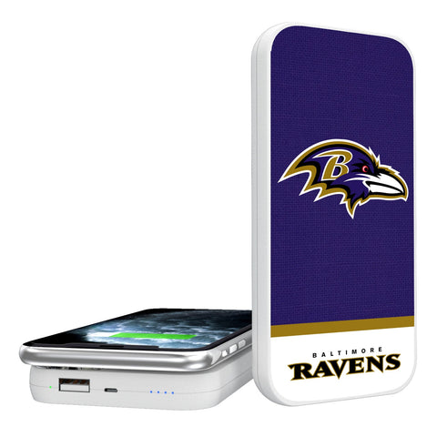 Baltimore Ravens Solid Wordmark 5000mAh Portable Wireless Charger-0