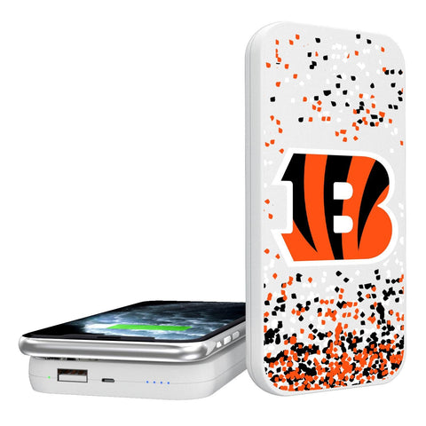 Cincinnati Bengals Confetti 5000mAh Portable Wireless Charger-0