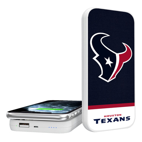 Houston Texans Solid Wordmark 5000mAh Portable Wireless Charger-0