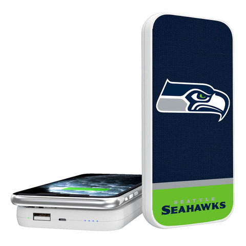 Seattle Seahawks Solid Wordmark 5000mAh Portable Wireless Charger-0