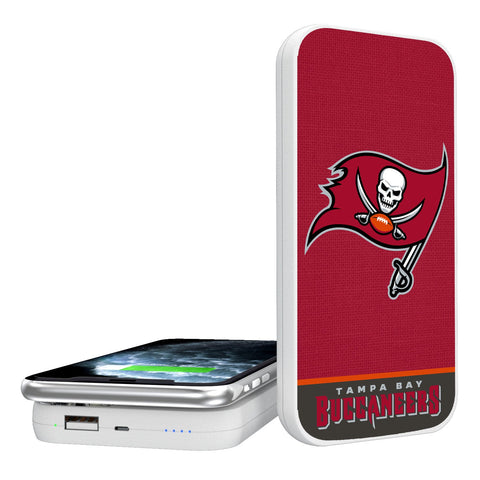 Tampa Bay Buccaneers Solid Wordmark 5000mAh Portable Wireless Charger-0