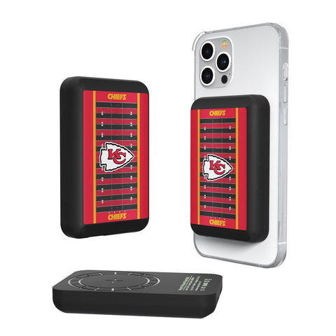 Kansas City Chiefs Football Field 5000mAh Magnetic Wireless Charger-0