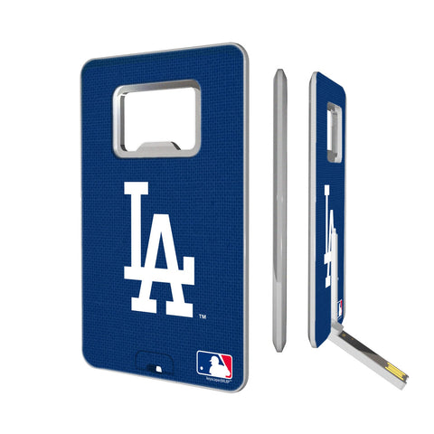 LA Dodgers Dodgers Solid Credit Card USB Drive with Bottle Opener 16GB