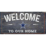 Dallas Cowboys Wood Sign, Welcome Distressed 6 x 12