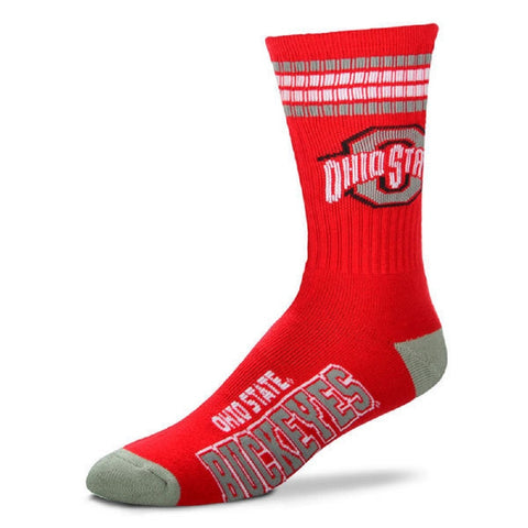 Ohio State Buckeyes 4 Stripe Socks