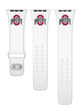 Ohio State Buckeyes White Apple Watch Band