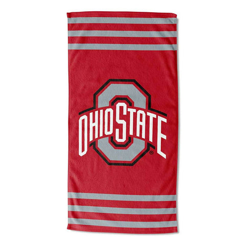 Ohio State Buckeyes Stripes Beach Towel