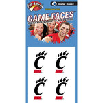 Cincinnati Bearcats Water Game Faces