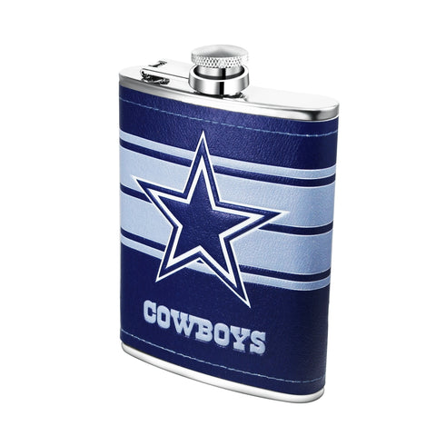 Dallas Cowboys 8oz Stainless Steel Hip Flask Set