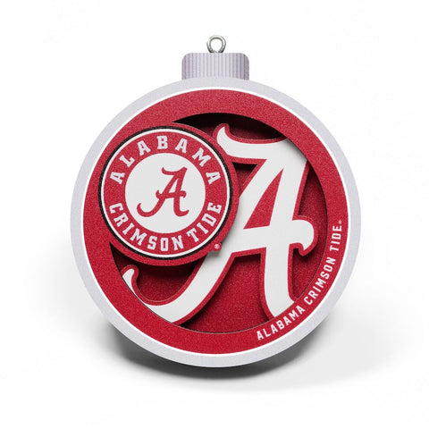 Alabama Crimson Tide 3D Logo Series Ornament