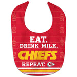 Kansas City Chiefs Eat Drink Repeat All Pro Baby Bib