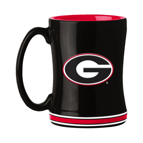 Georgia Bulldogs Sculpted Relief Mug - Black