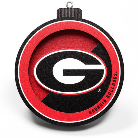 Georgia Bulldogs 3D Logo Series Ornament