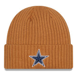 Dallas Cowboys Men's New Era Core Classic Cuffed Knit Hat - Brown