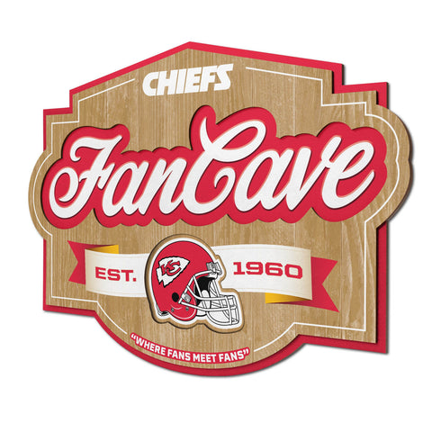 Kansas City Chiefs 3D Fan Cave Sign