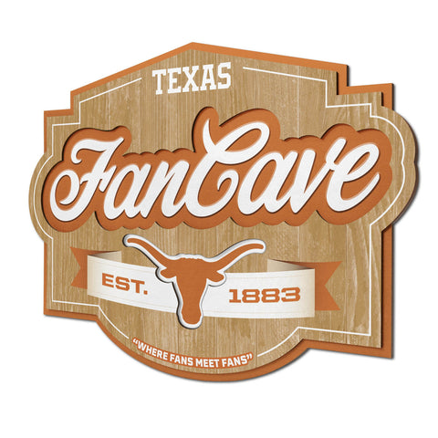 Texas Longhorns 3D Fan Cave Sign
