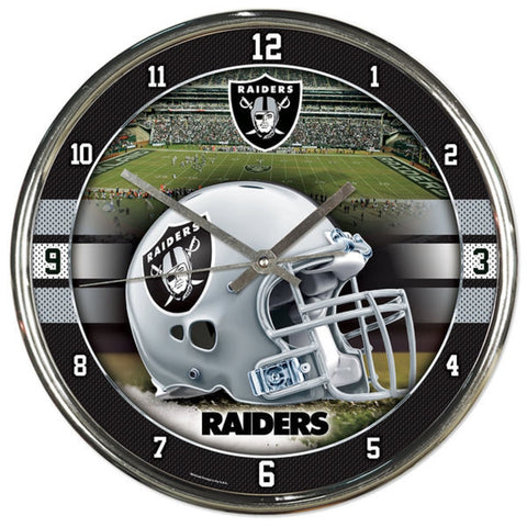 Las Vegas Raiders Chrome Clock